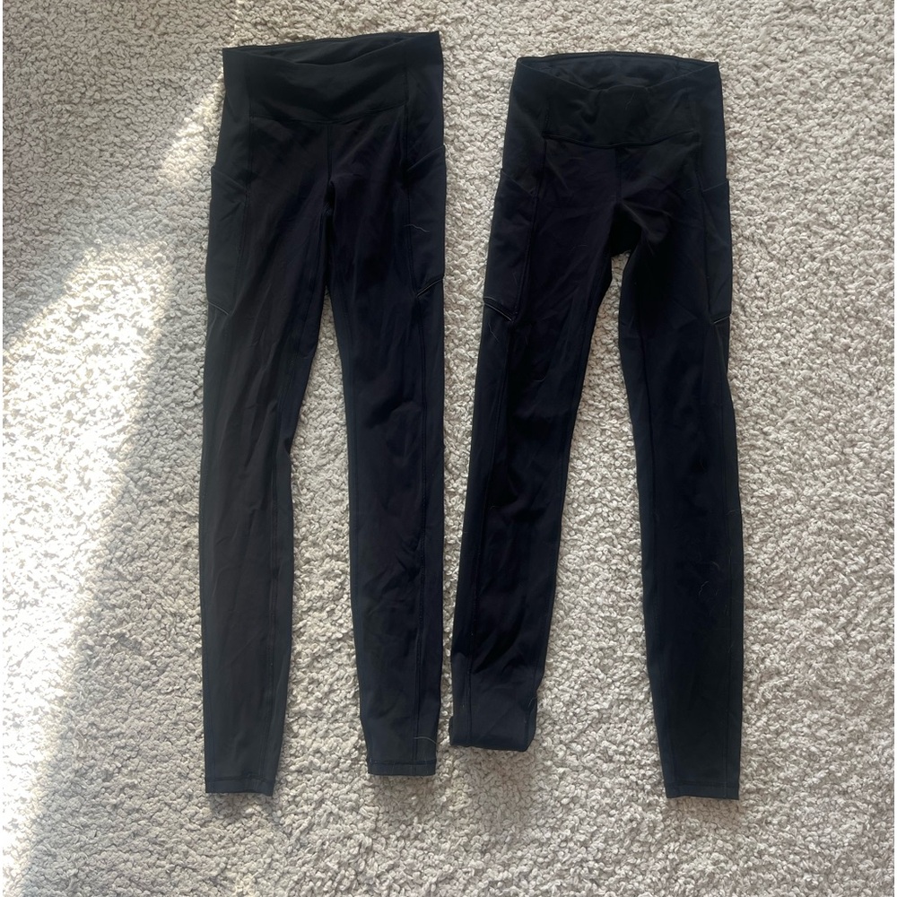 lululemon wunder train tight leggings, mid rise, SOLD SEPARATELY (2 pairs)
